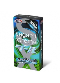 Презервативы Sagami Xtreme Mint с ароматом мяты - 10 шт. - Sagami - купить с доставкой в Дзержинске