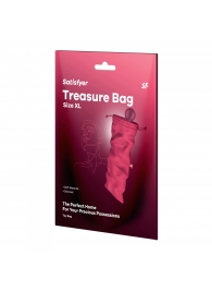 Розовый мешочек для хранения игрушек Treasure Bag XL - Satisfyer - купить с доставкой в Дзержинске