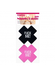 Набор из 2 пар пэстисов Cross Pattern Nipple Pasties - Lovetoy - купить с доставкой в Дзержинске