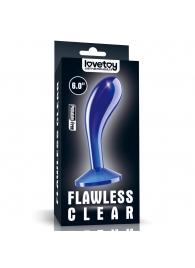 Синяя анальная втулка Flawless Clear Prostate Plug 6.0 - 15 см. - Lovetoy - в Дзержинске купить с доставкой