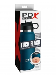 Мастурбатор-вагина в синей колбе F*ck Flask - Pipedream - в Дзержинске купить с доставкой