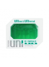 Зеленый мастурбатор-стимулятор Tenga Uni Emerald - Tenga - в Дзержинске купить с доставкой