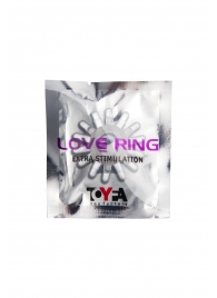 Прозрачное гелевое эрекционное кольцо с шипиками - Toyfa Basic - в Дзержинске купить с доставкой