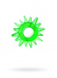 Зеленое эрекционное кольцо-солнце - Toyfa Basic - в Дзержинске купить с доставкой