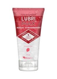 Интимный гель-смазка на водной основе Lubrimax Magic Strawberry - 75 мл. - ИнтелБИО - купить с доставкой в Дзержинске