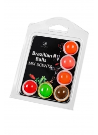 Набор из 6 шариков с ароматизированными массажными маслами Brazilian Balls - Secret Play - купить с доставкой в Дзержинске