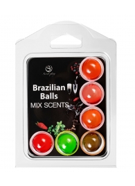 Набор из 6 шариков с ароматизированными массажными маслами Brazilian Balls - Secret Play - купить с доставкой в Дзержинске