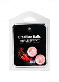 Набор из 2 шариков с массажным маслом Brazilian Balls с тройным эффектом - Secret Play - купить с доставкой в Дзержинске