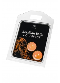 Набор из 2 шариков с массажным маслом Brazilian Balls с разогревающим эффектом - Secret Play - купить с доставкой в Дзержинске