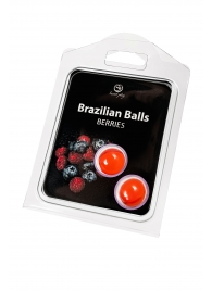 Набор из 2 шариков с массажным маслом Brazilian Balls с ароматом ягод - Secret Play - купить с доставкой в Дзержинске