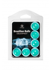 Набор из 6 шариков с массажным маслом Brazilian Balls с охлаждающим эффектом - Secret Play - купить с доставкой в Дзержинске