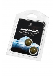 Набор из 2 шариков с массажным маслом Brazilian Balls с ледяным эффектом - Secret Play - купить с доставкой в Дзержинске