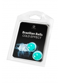 Набор из 2 шариков с массажным маслом Brazilian Balls с охлаждающим эффектом - Secret Play - купить с доставкой в Дзержинске