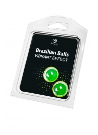 Набор из 2 шариков с массажным маслом Brazilian Balls с эффектом вибрации - Secret Play - купить с доставкой в Дзержинске