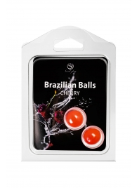 Набор из 2 шариков с массажным маслом Brazilian Balls с ароматом вишни - Secret Play - купить с доставкой в Дзержинске