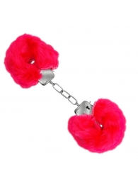 Красные меховые наручники Love с ключиками - Baile - купить с доставкой в Дзержинске