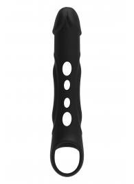 Черная насадка-удлинитель Vibrating Extender With Remote с вибрацией - Dream Toys - в Дзержинске купить с доставкой