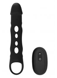 Черная насадка-удлинитель Vibrating Extender With Remote с вибрацией - Dream Toys - в Дзержинске купить с доставкой