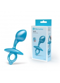 Голубая анальная пробка для массажа простаты Bulb Silicone Prostate Plug - 10,7 см. - b-Vibe - в Дзержинске купить с доставкой