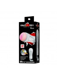 Мастурбатор-вагина Flora White с присоской и 12 режимами вибрации - Baile - в Дзержинске купить с доставкой