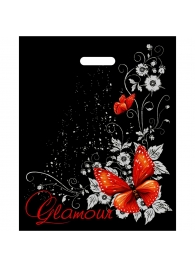 Черный пакет Glamour с вырубной ручкой (38х47 см) - Сима-Ленд - купить с доставкой в Дзержинске
