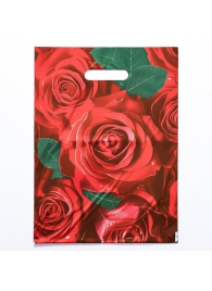 Пакет с цветочным принтом и вырубной ручкой (30х40 см) - Сима-Ленд - купить с доставкой в Дзержинске