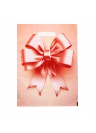 Пакет с принтом в виде банта с вырубной ручкой (30х40 см) - Сима-Ленд - купить с доставкой в Дзержинске