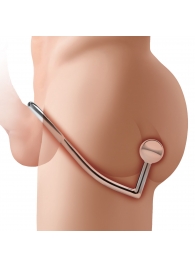 Кольцо на пенис с анальным стимулятором Stainless Steel Anal Hook   Cock Ring - BlueLine - в Дзержинске купить с доставкой