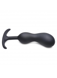 Черный массажер простаты с утяжелителями Premium Silicone Weighted Prostate Plug Large - 18,8 см. - XR Brands - в Дзержинске купить с доставкой