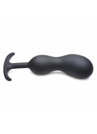 Черный массажер простаты с утяжелителями Premium Silicone Weighted Prostate Plug XL - 20,8 см. - XR Brands - в Дзержинске купить с доставкой