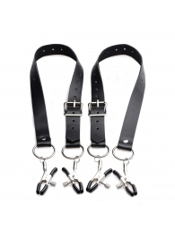 Ремни с зажимами для половых губ Spread Labia Spreader Straps with Clamps - XR Brands - купить с доставкой в Дзержинске