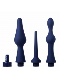 Набор из 3 универсальных насадок для анального душа Universal 3 Piece Silicone Enema Attachment Set - XR Brands - купить с доставкой в Дзержинске