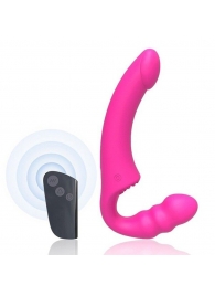 Розовый безремневой страпон Straples Strap-On Dildo - Erokay - купить с доставкой в Дзержинске