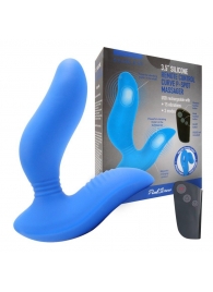 Синий вибромассажер простаты 3,5’’ Remote Control Curve P-spot Massager - 12 см. - Erokay - в Дзержинске купить с доставкой