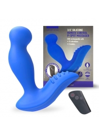 Синий вибромассажер простаты 3,5’’ Remote Control P-spot Massager - 12,5 см. - Erokay - в Дзержинске купить с доставкой