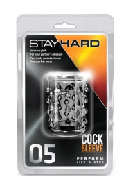 Прозрачная насадка с капельками STAY HARD COCK SLEEVE 05 CLEAR - Blush Novelties - в Дзержинске купить с доставкой