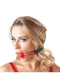 Силиконовый кляп-шар на чёрных ремешках Red Gag silicone - Orion - купить с доставкой в Дзержинске