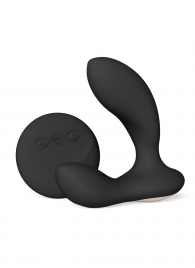 Черный вибромассажер простаты с пультом ДУ Hugo 2 Remote - Lelo - в Дзержинске купить с доставкой