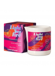 Массажная свеча Light My Fire с ароматом моной - 80 мл. - Love to Love - купить с доставкой в Дзержинске