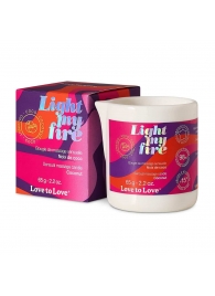 Массажная свеча Light My Fire Coconut с ароматом кокоса - 65 гр. - Love to Love - купить с доставкой в Дзержинске