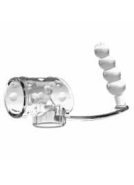 Прозрачная насадка на пенис и мошонку с анальным стимулятором Rilley - Baile - в Дзержинске купить с доставкой