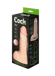 Телесный фаллоудлинитель с мошонкой Cock Next - 19 см. - LOVETOY (А-Полимер) - в Дзержинске купить с доставкой
