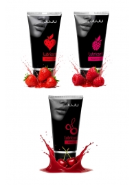 Набор из 3 съедобных лубрикантов JUJU (клубника, малина, вишня) - JuJu - купить с доставкой в Дзержинске