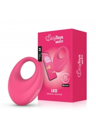 Розовое интерактивное эрекционное виброкольцо Leo - Easy toys - в Дзержинске купить с доставкой