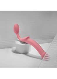 Розовый безремневой страпон Strap-on-me Semi-Realistic Bendable Strap-On size M - Strap-on-me - купить с доставкой в Дзержинске