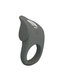 Серое эрекционное кольцо с вибростимуляцией клитора Alto - Baile - в Дзержинске купить с доставкой