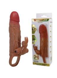 Карамельная вибронасадка с клиторальным стимулятором Osmar - 20,5 см. - Baile - в Дзержинске купить с доставкой