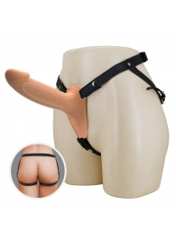 Телесный полый мужской страпон London - 16,8 см. - Baile - купить с доставкой в Дзержинске