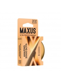 Точечные презервативы MAXUS 2000 Amazing Dots с железным кейсом - 3 шт. - Maxus - купить с доставкой в Дзержинске