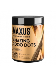 Точечные презервативы MAXUS 2000 Amazing Dots с железным кейсом - 12 шт. - Maxus - купить с доставкой в Дзержинске